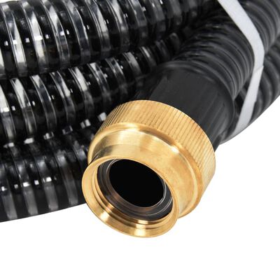 vidaXL Sací hadice s mosaznými konektory černá 1,1" 25 m PVC