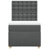 vidaXL Box spring postel s matrac&iacute; tmavě &scaron;ed&aacute; 80 x 200 cm textil