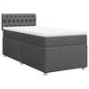 vidaXL Box spring postel s matrac&iacute; tmavě &scaron;ed&aacute; Single textil