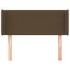 vidaXL Čelo postele typu u&scaron;&aacute;k tmavě hněd&eacute; 103x16x78/88 cm textil