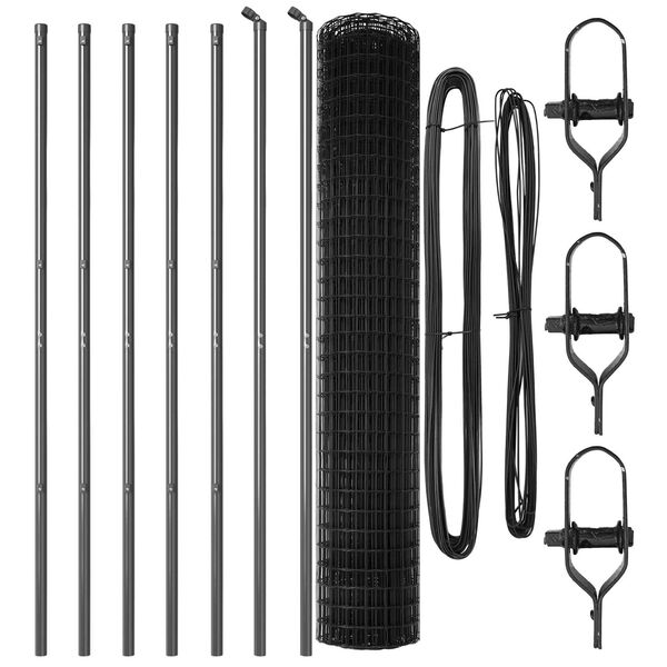 vidaXL Plot s sloupkem &Scaron;ed&aacute; 1,5 x 10 m Ocel a PVC