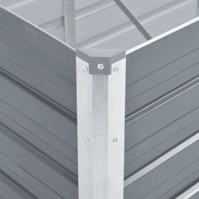 vidaXL Vyvýšený záhon pozinkovaná ocel 240 x 80 x 77 cm šedý