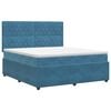 vidaXL Postel boxspring s matrac&iacute; s čelo Modr&aacute; 180 x 200 cm Samet