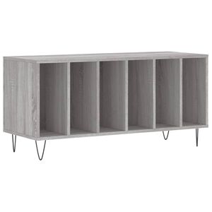 vidaXL Skř&iacute;ňka na LP desky &scaron;ed&aacute; sonoma 100x38x48 cm kompozitn&iacute; dřevo