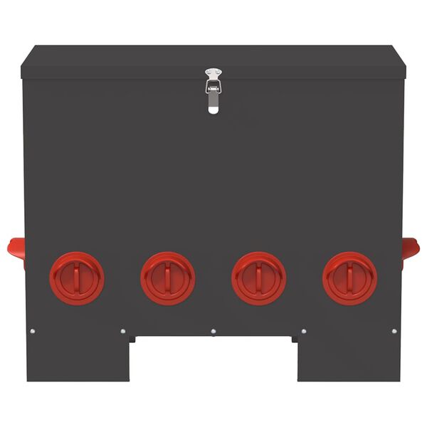 vidaXL Krm&iacute;tko pro slepice Čern&aacute; 60,5 x 29 x 51 cm