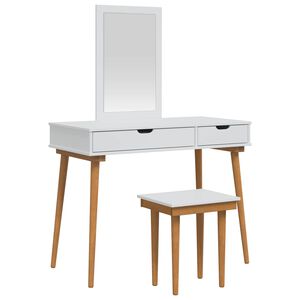 vidaXL Sada toaletn&iacute;ho stolu FAUSKE 3 ks B&iacute;l&aacute; 100 x 50 x 143 cm