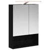 vidaXL Koupelnov&aacute; zrcadlov&aacute; skř&iacute;ň Čern&yacute; dub 50 x 14,5 x 70 cm
