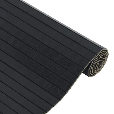 vidaXL Koberec obdélníkový černý 100 x 400 cm bambus