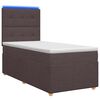 vidaXL Postel boxspring s matrac&iacute; Tmavě hněd&aacute; 90 x 200 cm Textil