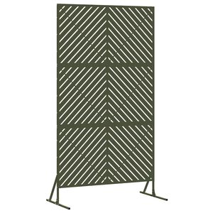 vidaXL Obrazovka pro soukrom&iacute; 100 x 50 x 180 cm Ocel Olivově zelen&aacute;