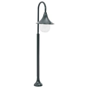 vidaXL Zahradn&iacute; sloupov&aacute; lampa E27 120 cm hlin&iacute;k tmavě zelen&aacute;