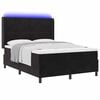 vidaXL Postel s boxspringem s matrac&iacute; s LED Čern&aacute; 140 x 200 cm samet