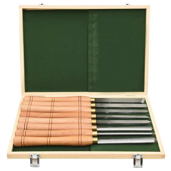 vidaXL 8d&iacute;ln&aacute; sada soustružnick&yacute;ch n&aacute;strojů HSS