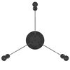 vidaXL Z&aacute;věsn&eacute; sv&iacute;tidlo se 3 drž&aacute;ků lamp E27 čern&eacute; metal