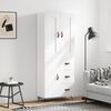 vidaXL Skř&iacute;ň highboard b&iacute;l&aacute; 69,5 x 34 x 180 cm kompozitn&iacute; dřevo