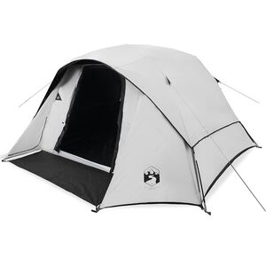 vidaXL Camping Stan Cabin pro 4 osoby b&iacute;l&aacute; zatemňovac&iacute; nepromokav&yacute;