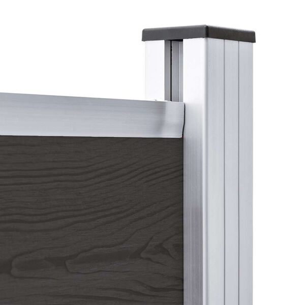 vidaXL Plotový dílec WPC 180 x 146 cm černý