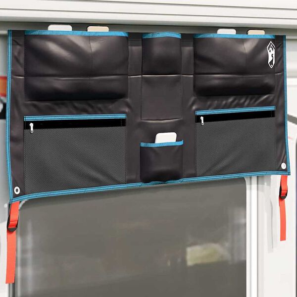 vidaXL Úložný pytel s úložištěm Černá a modrá 98 x 47 cm Oxford