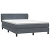 vidaXL Box spring postel s matrac&iacute; tmavě &scaron;ed&aacute; 140x220 cm samet