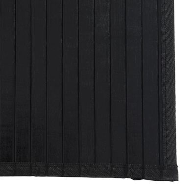 vidaXL Koberec čtvercový černý 100 x 100 cm bambus