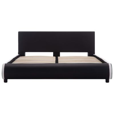 vidaXL Rám postele se zásuvkami černý umělá kůže 120 x 200 cm