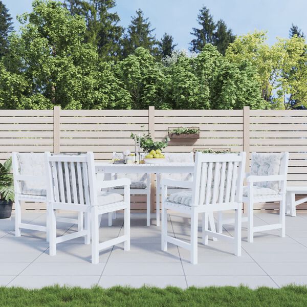 vidaXL Podu&scaron;ky na židli s n&iacute;zk&yacute;m opěradlem 6 ks vzor listů textil