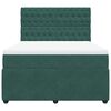 vidaXL Box spring postel s matrac&iacute; tmavě zelen&aacute; 140x200 cm samet