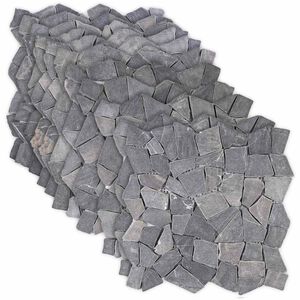 vidaXL Mozaikov&eacute; dlaždice Tmavě &scaron;ed&aacute; 30 x 30 cm Mramor