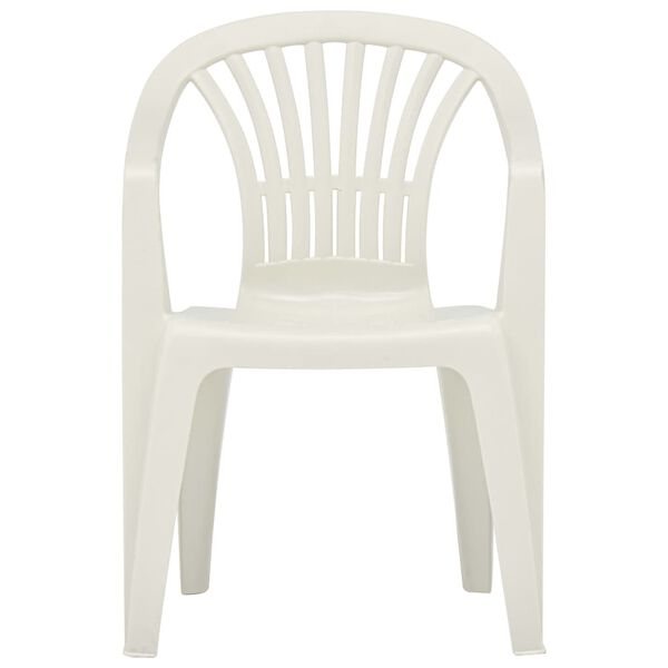 vidaXL Stohovateln&eacute; zahradn&iacute; židle 45 ks plastov&eacute; b&iacute;l&eacute;