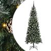 vidaXL Uměl&yacute; v&aacute;nočn&iacute; stromeček Zelen&aacute; 210 cm PVC, plast a ocel
