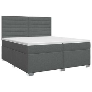 vidaXL Postel boxspring s matrac&iacute; Tmavě &scaron;ed&aacute; 200 x 200 cm Textil