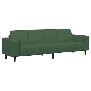 vidaXL Pohovka Tmavě zelen&aacute; 250 x 77 x 76 cm Žebrovan&aacute; l&aacute;tka