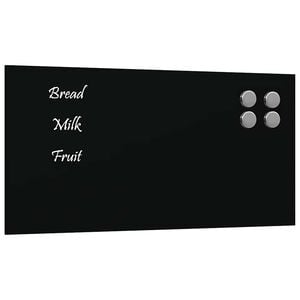 vidaXL N&aacute;stěnn&aacute; magnetick&aacute; tabule čern&aacute; 40 x 20 cm tvrzen&eacute; sklo