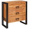 vidaXL Serv&iacute;rovac&iacute; skř&iacute;ň Hněd&aacute; 66 x 33 x 70 cm Masivn&iacute; ak&aacute;tov&eacute; dřevo