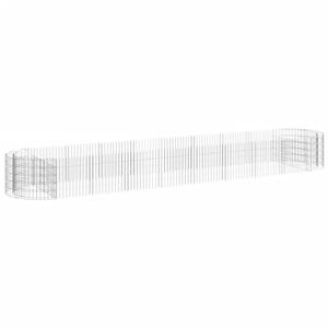vidaXL Gabionov&yacute; vyv&yacute;&scaron;en&yacute; z&aacute;hon pozinkovan&eacute; železo 500 x 100 x 50 cm
