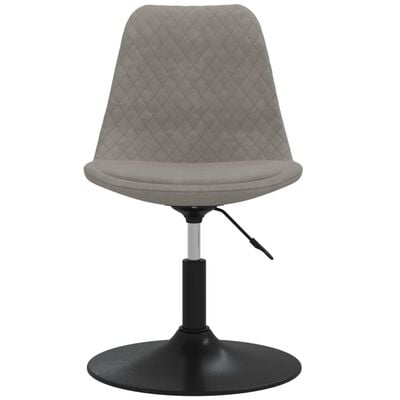 vidaXL Otočné jídelní židle 2 ks světle šedé samet
