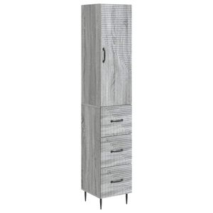 vidaXL Sada skř&iacute;něk 2 pcs &Scaron;ed&yacute; Sonoma 33 x 34,5 x 90 cm