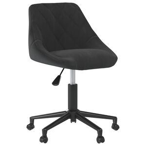 vidaXL Otočn&aacute; kancel&aacute;řsk&aacute; židle čern&aacute; samet
