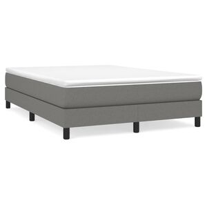 vidaXL Box spring postel s matrac&iacute; tmavě &scaron;ed&aacute; 140x200 cm textil