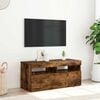 vidaXL TV skř&iacute;ňka s LED osvětlen&iacute;m kouřov&yacute; dub 90 x 35 x 40 cm