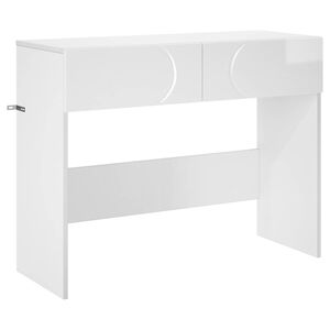 vidaXL Konzolov&yacute; stolek B&iacute;l&aacute; s vysok&yacute;m leskem 96,5 x 38 x 75 cm