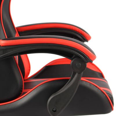 vidaXL Herní židle s podnožkou černo-červená umělá kůže