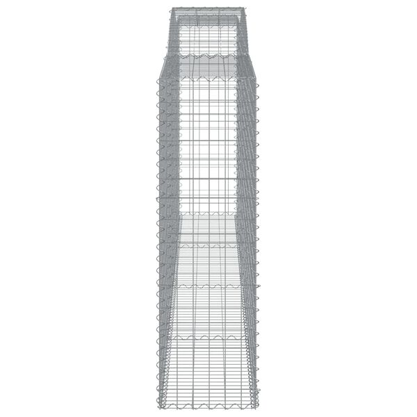 vidaXL Klenut&yacute; gabionov&yacute; ko&scaron; 400 x 50 x 160/180 cm pozinkovan&eacute; železo