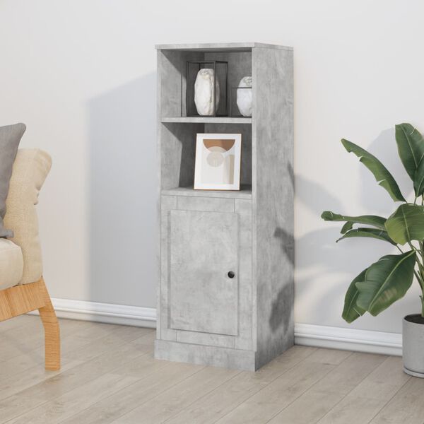 vidaXL Skř&iacute;ň highboard betonově &scaron;ed&aacute; 36x35,5x103,5 kompozitn&iacute; dřevo