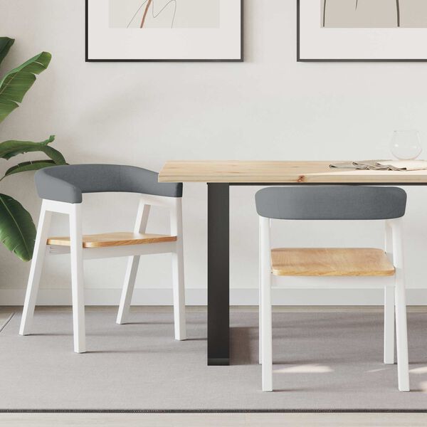 vidaXL J&iacute;deln&iacute; židle 2 pcs B&iacute;l&aacute; 54 x 57 x 73 cm