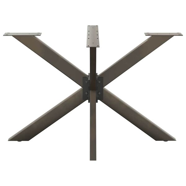 vidaXL Noha j&iacute;deln&iacute;ho stolu ve tvaru pavouka čern&aacute; 120 x 68 x (72-73) cm ocel