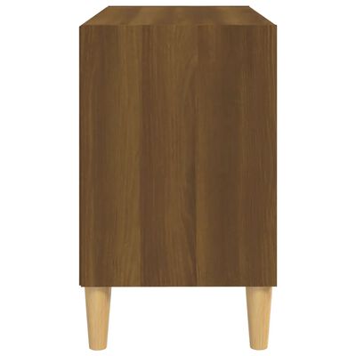 vidaXL TV stolek masivní dřevěné nohy hnědý dub 69,5 x 30 x 50 cm