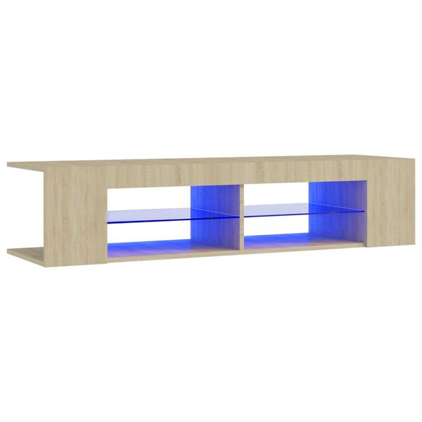vidaXL TV skříňka s LED osvětlením dub sonoma 135 x 39 x 30 cm