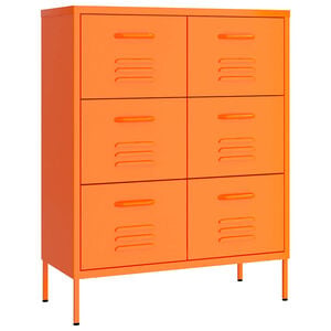 vidaXL Z&aacute;suvkov&aacute; skř&iacute;ň oranžov&aacute; 80 x 35 x 101,5 cm ocel