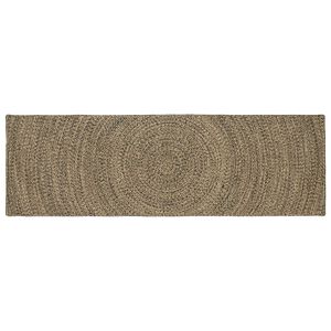 vidaXL Koberec do oblasti Přirozen&aacute; a čern&aacute; 80 x 300 cm juta